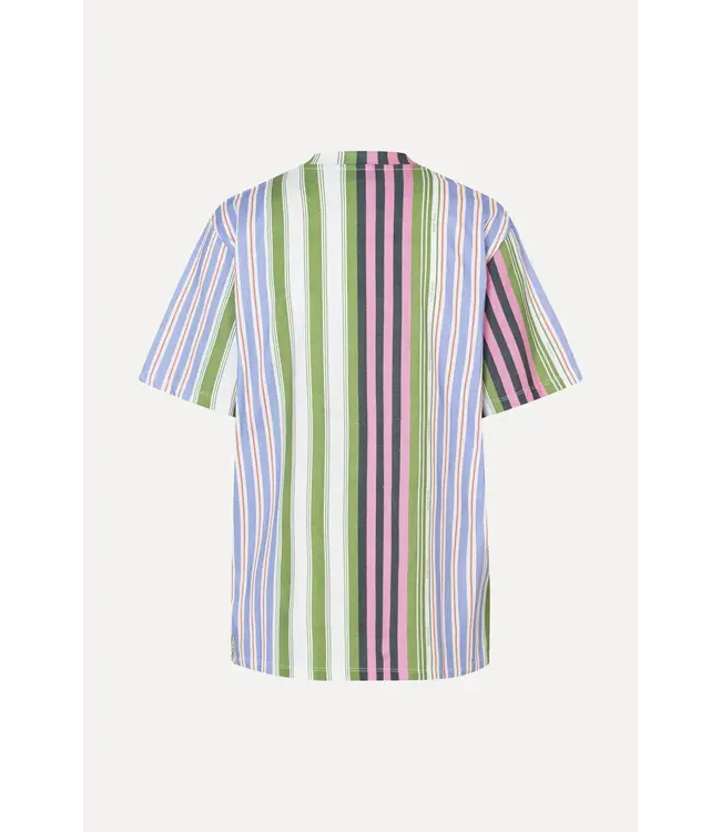Stine Goya Short Sleeve T-shirt Forest Stripe