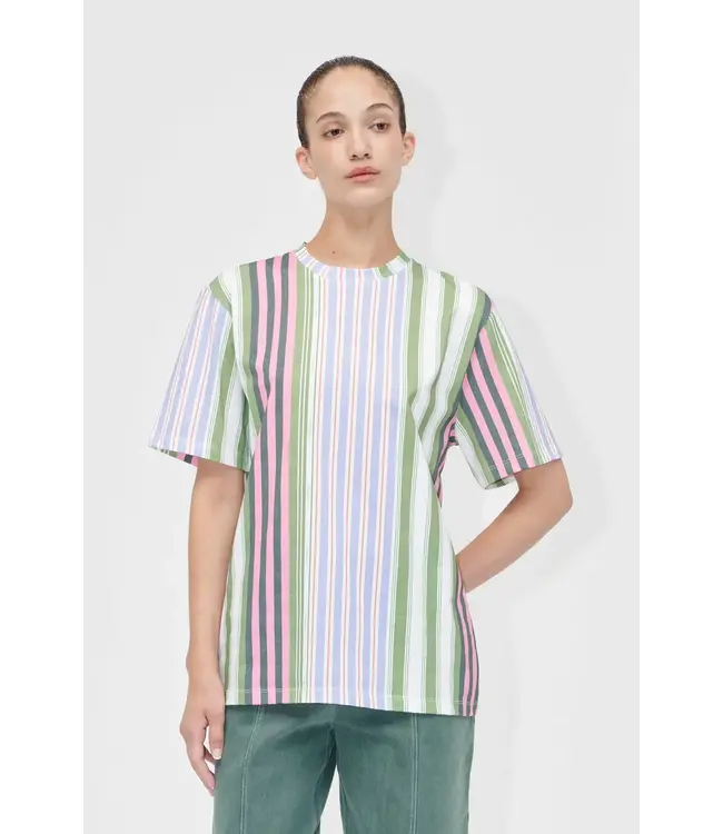 Stine Goya Short Sleeve T-shirt Forest Stripe