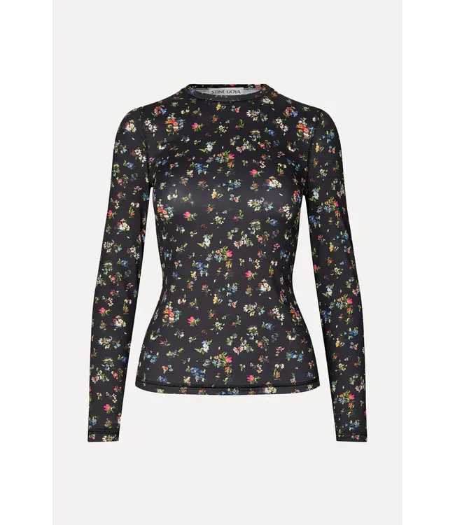 Stine Goya Elastic Long Sleeve Top Magnolia Garden