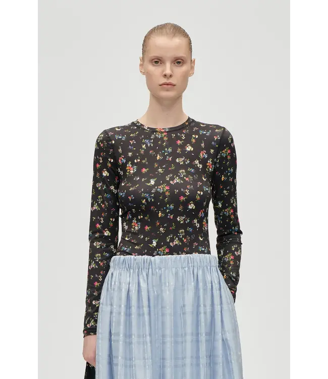 Stine Goya Elastic Long Sleeve Top Magnolia Garden