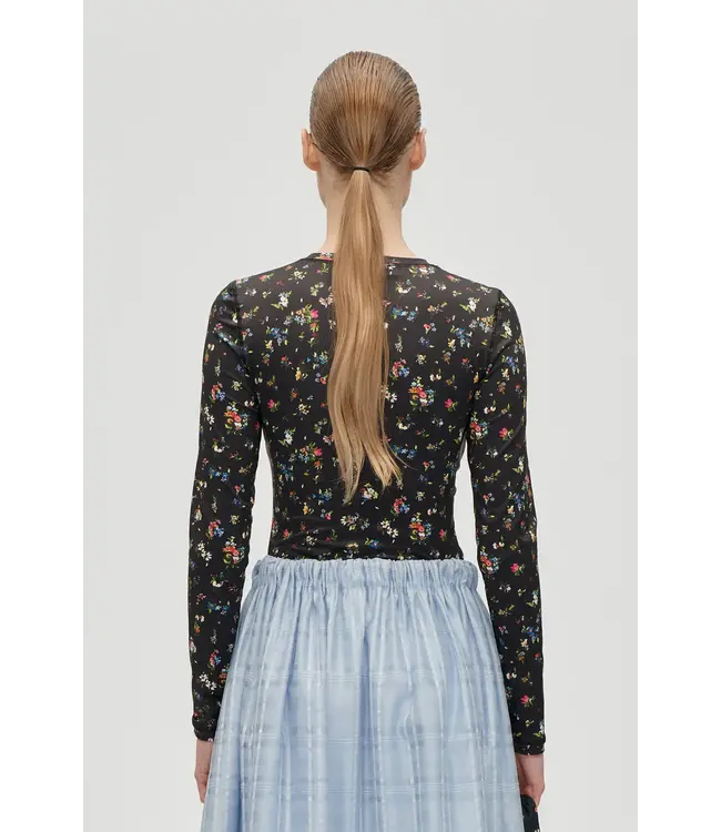 Stine Goya Elastic Long Sleeve Top Magnolia Garden