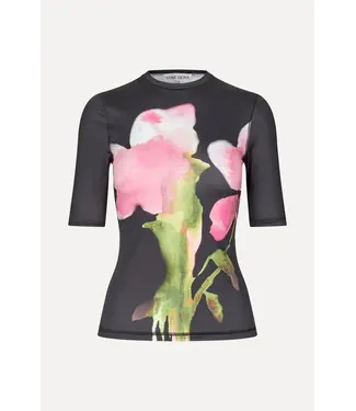 Stine Goya Elastic Short Sleeve T-shirt Melting Flowers