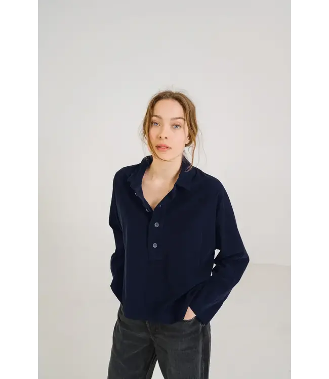 Sacrecoeur Collection Joanie Blouse Dark Blue