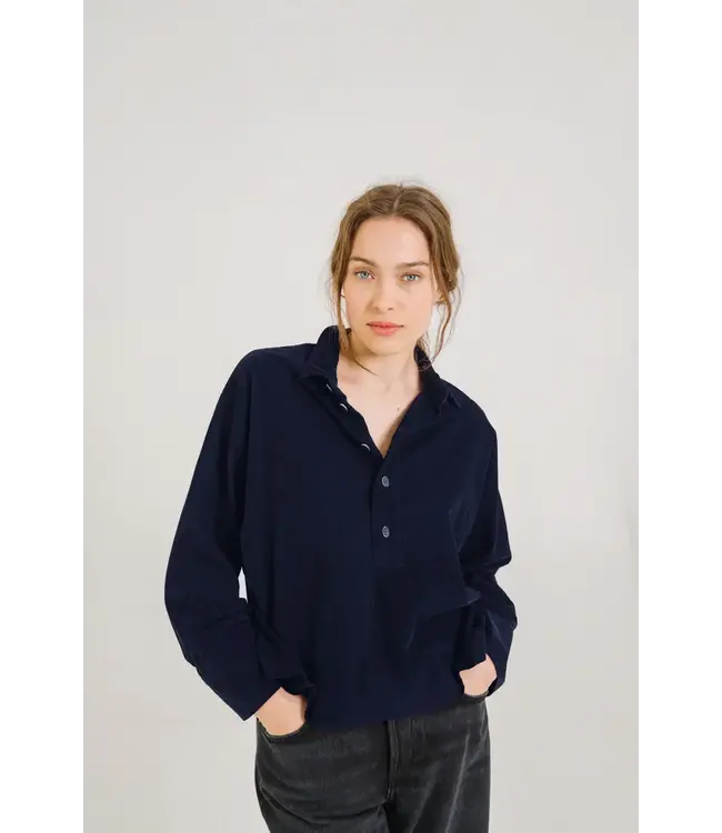 Sacrecoeur Collection Joanie Blouse Dark Blue