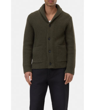 Closed Scarf Collar Cardigan Marsh Green