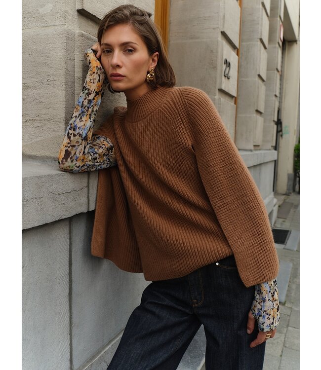 Dante 6 Romi Cape Sweater Brown