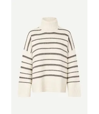 Samsøe Samsøe Sakeiku Stripe Turtleneck Clear Cream