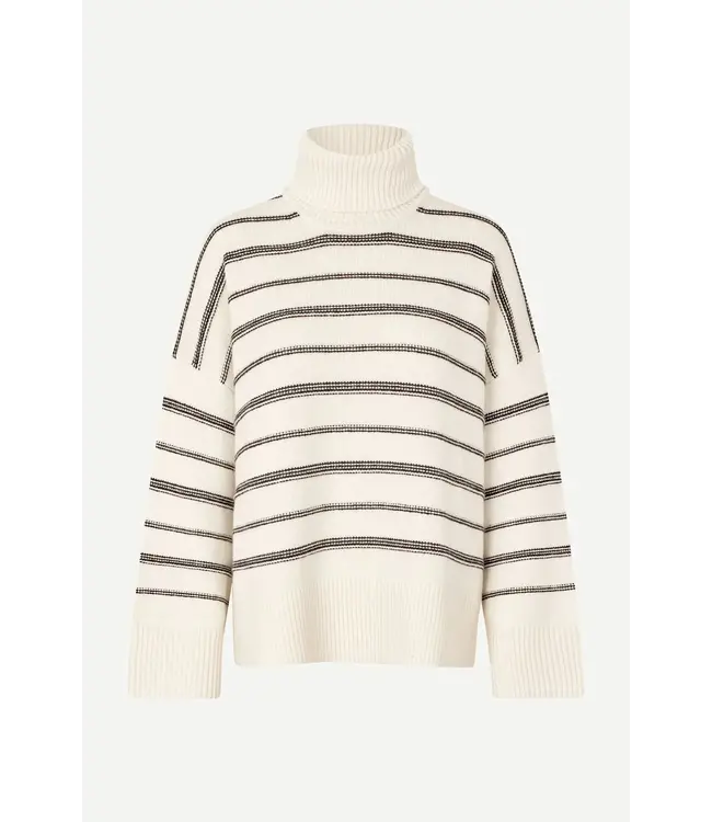 Samsøe Samsøe Sakeiku Stripe Turtleneck Clear Cream