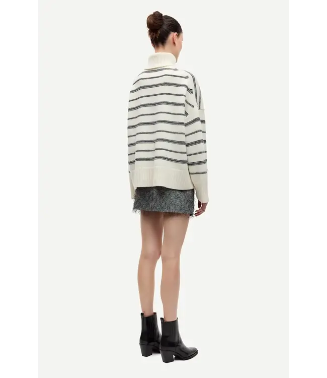 Samsøe Samsøe Sakeiku Stripe Turtleneck Clear Cream