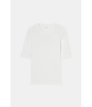 Closed Wide Neck Short Sleeve Ivory