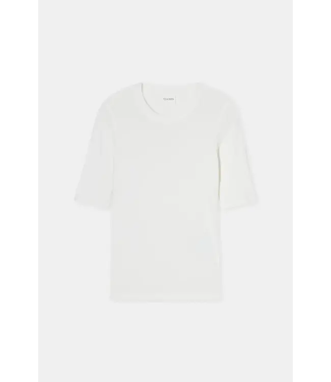 Closed Wide Neck Short Sleeve Ivory
