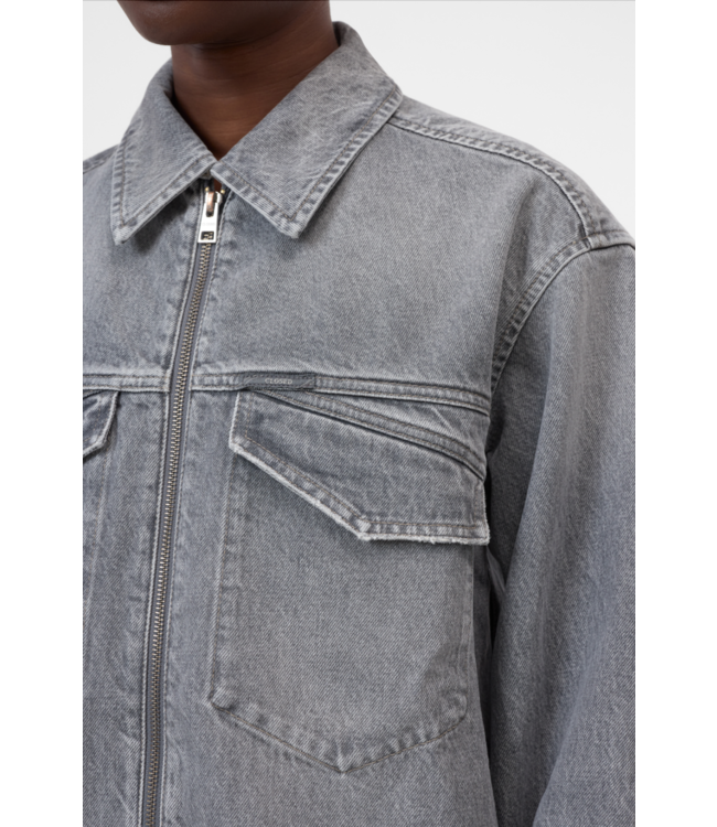 Closed Zipped Overshirt MGY Mid Grey