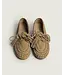 Posa Boat Loafer Fringe Suede Tan