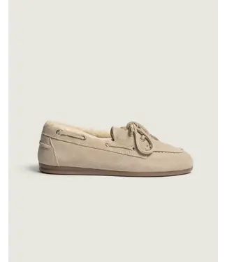 Posa Boat Loafer Brushed Fur Light Taupe