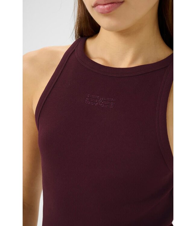 Gestuz Drew Rhinestone Logo Tank Aronia