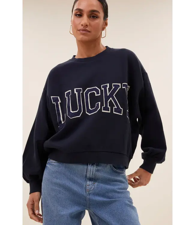 By Bar Bibi Patchwork Sweater Midnight