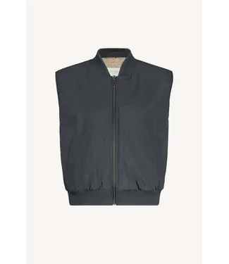 By Bar Aleksi Sleeveless Jacket Charcoal Teddy
