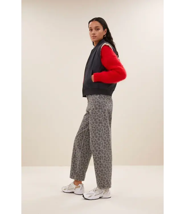 By Bar Aleksi Sleeveless Jacket Charcoal Teddy