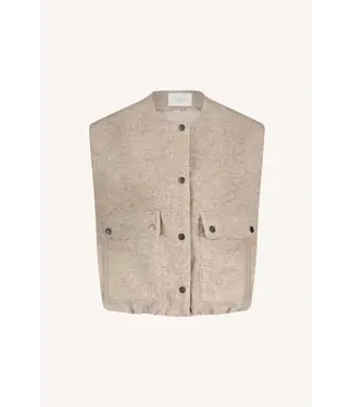 By Bar Maggie Sleeveless Jacket Dark Sand