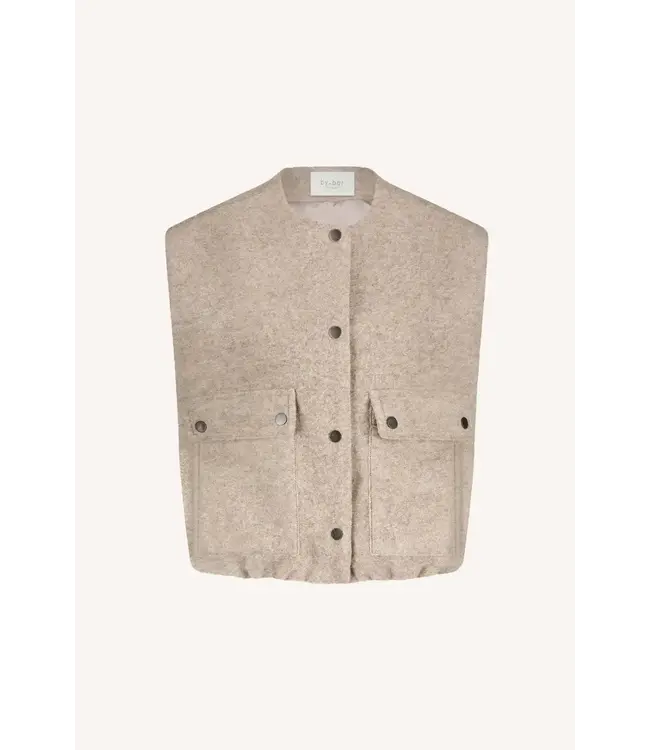 By Bar Maggie Sleeveless Jacket Dark Sand