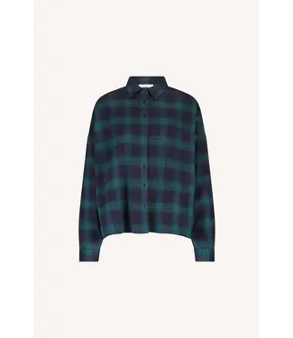 By Bar Jada Blouse Bottle Green Check