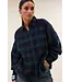 By Bar Jada Blouse Bottle Green Check