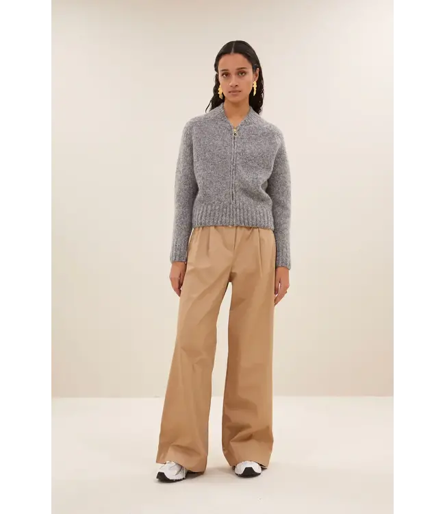 By Bar Jonas Zipp Cardigan Grey Melange