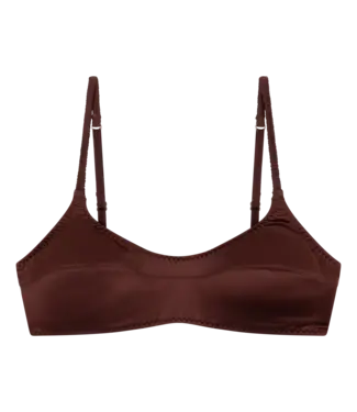 Love Stories Tori Satin Bra Dark Brown