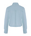 Closed Cropped Classic Blouse Powder Blue