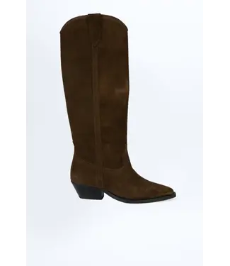 Posa Western Boot Tall Dark Brown
