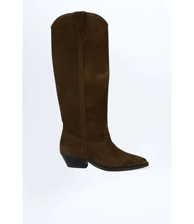 Posa Western Boot Tall Dark Brown