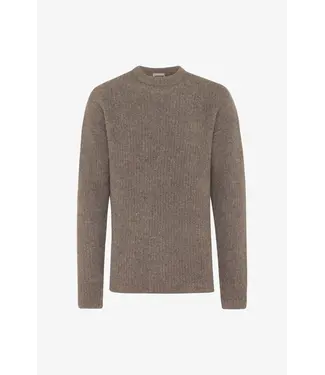 Genti Relaxed Sweater LS Monogram 144 Brown