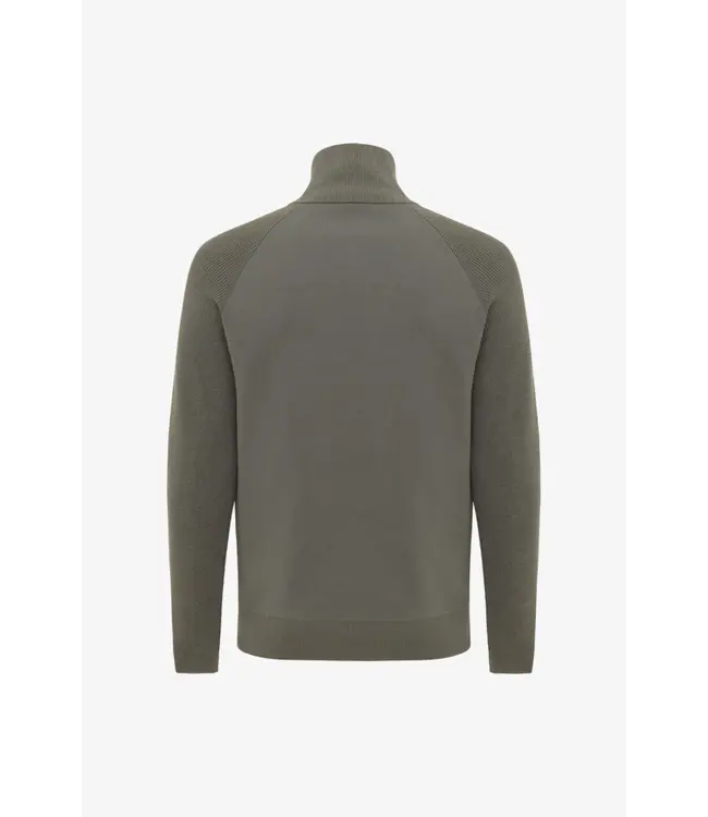 Genti Relaxed Turtle Zip Longsleeve 170 Green