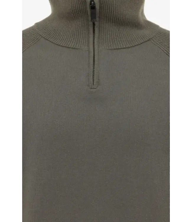 Genti Relaxed Turtle Zip Longsleeve 170 Green