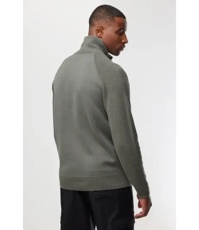 Genti Relaxed Turtle Zip Longsleeve 170 Green