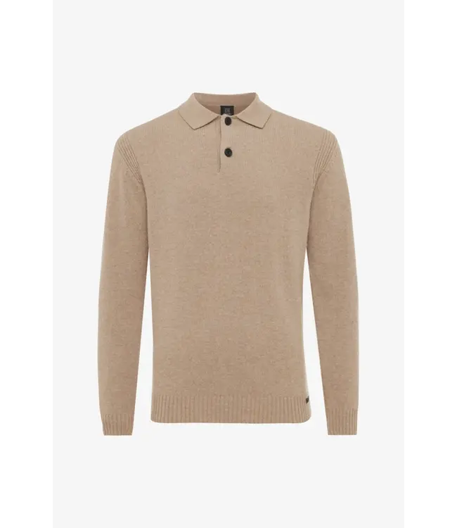 Genti Polo Longsleeve Knit 042 Brown
