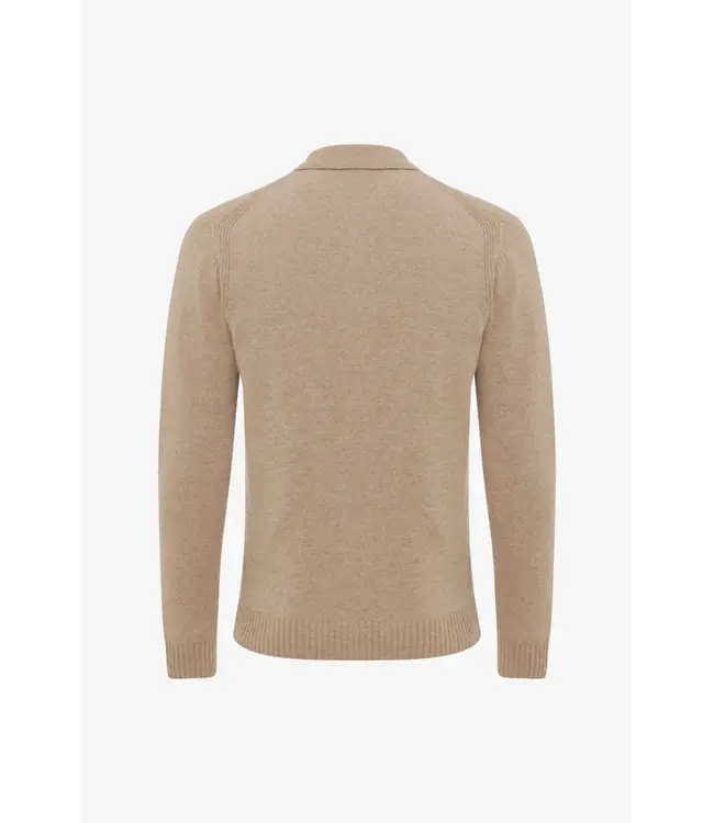 Genti Polo Longsleeve Knit 042 Brown