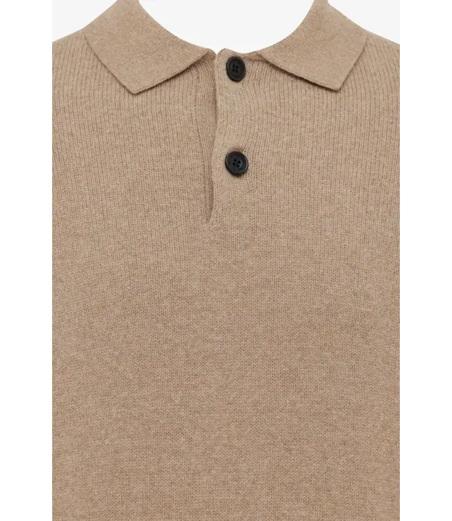 Genti Polo Longsleeve Knit 042 Brown