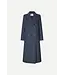 Samsøe Samsøe Safalcon Coat Blue Grey Pinstripe