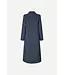 Samsøe Samsøe Safalcon Coat Blue Grey Pinstripe