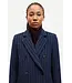 Samsøe Samsøe Safalcon Coat Blue Grey Pinstripe
