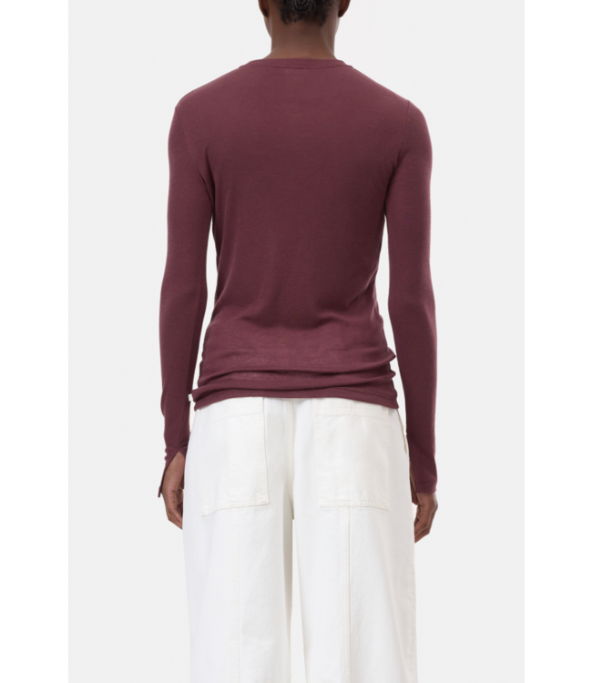 Closed T-shirt Longsleeve Dark Raising Red