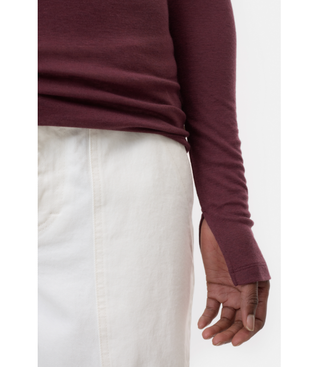 Closed T-shirt Longsleeve Dark Raising Red