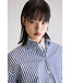 Bellerose glow blouse stripe white navy