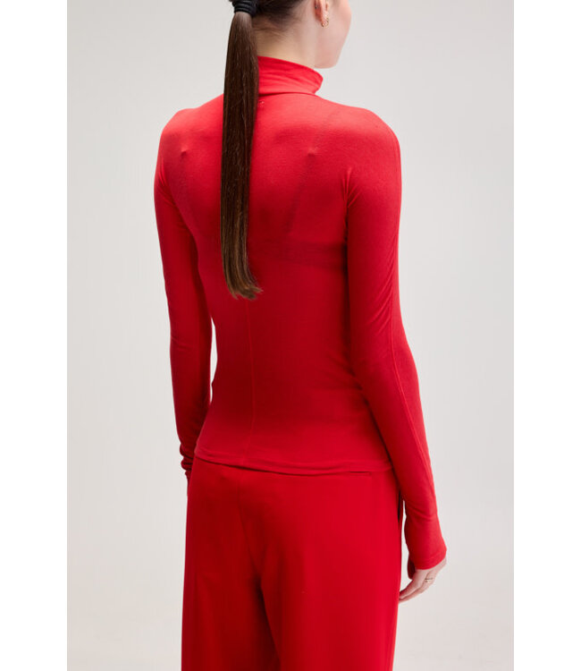 Bellerose Flawy col tshirt sanguine