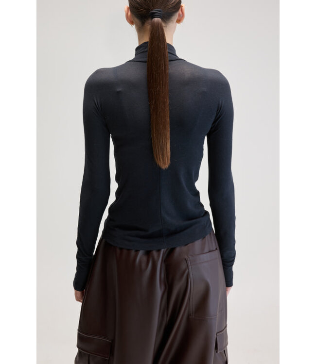 Bellerose Flawy col tshirt off black