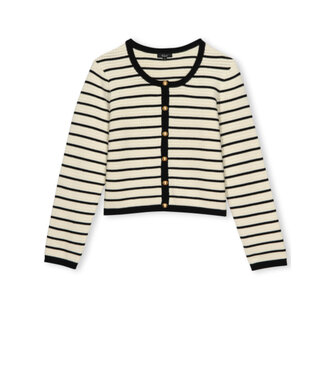 Rails Catania cardigan black ivory stripe