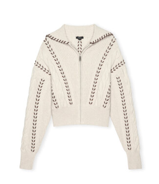 Rails Lune cardigan zip oatmeal brown