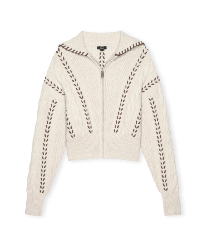 Rails Lune cardigan zip oatmeal brown