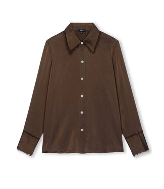 Rails Abbey silk blouse espresso